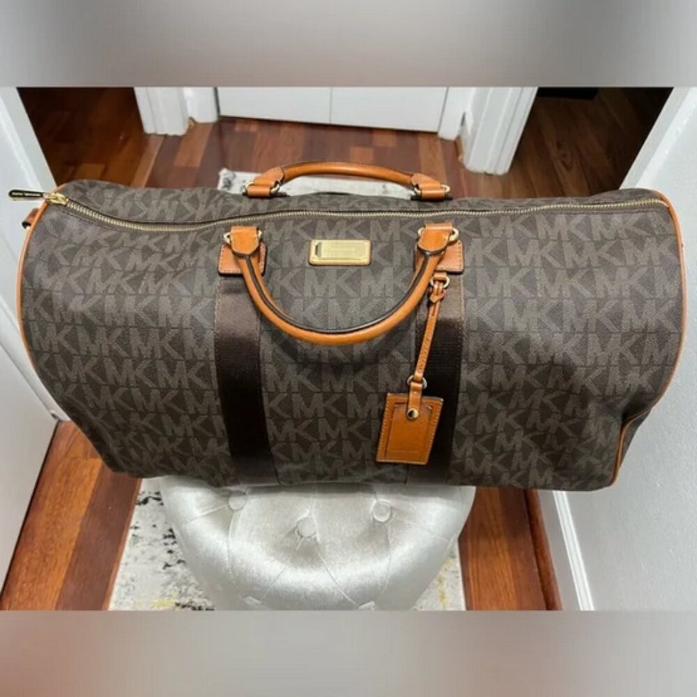 Michael Kors Travel XL Brown Duffel Bag - Style 35T6GTFU4B